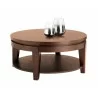 SUNPAN Asia Coffee Table - Round-FRONTVIEW WITH DECOR - SUNPAN Asia Coffee Table - Round-FRONTVIEW WITH DECOR