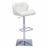 Sunpan Boulton Adjustable Stool - White - Angled - Sunpan Boulton Adjustable Stool - White - Angled