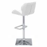 Sunpan Boulton Adjustable Stool - White - Back Angled - Sunpan Boulton Adjustable Stool - White - Back Angled