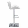 Sunpan  AN Boulton Adjustable Stool - White - Side - Sunpan  AN Boulton Adjustable Stool - White - Side