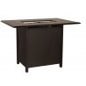 Woodard Solid Cast 60" x 42" Rectangular Bar Height Fire Table