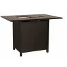 Woodard Solid Cast 60" x 42" Rectangular Bar Height Fire Table - Woodard Solid Cast 60" x 42" Rectangular Bar Height Fire Table
