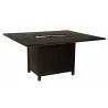 Woodard Solid Cast 70" x 60" Rectangular Counter Height Fire Table - Woodard Solid Cast 70" x 60" Rectangular Counter Height Fire Table