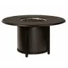Woodard Thatch Round Chat Height Fire Table - Woodard Thatch Round Chat Height Fire Table