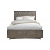 Alpine Furniture Shimmer Queen Panel Bed, Antique Grey - Front Angle