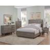 Alpine Furniture Shimmer Queen Panel Bed, Antique Grey - Lifestyle