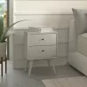 Alpine Furniture Flynn Mid Century Modern 2 Drawer Nightstand, Grey - Lifestyle - Alpine Furniture Flynn Mid Century Modern 2 Drawer Nightstand, Grey - Lifestyle