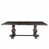 Alpine Furniture Manchester Dining Table in Charcoal - Front Angle