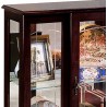 Pulaski Furniture Lighted 1 Shelf Console Display Cabinet in Cherry Brown