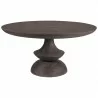 Mercana Crossman 60" Round Dark Brown/Gray Solid Wood Table Top & Base Dining Table 1 - Mercana Crossman 60" Round Dark Brown/Gray Solid Wood Table Top & Base Dining Table 1