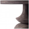 Mercana Crossman 60" Round Dark Brown/Gray Solid Wood Table Top & Base Dining Table 3