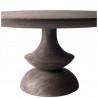 Mercana Crossman 60" Round Dark Brown/Gray Solid Wood Table Top & Base Dining Table