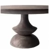 Mercana Crossman 60" Round Dark Brown/Gray Solid Wood Table Top & Base Dining Table - Mercana Crossman 60" Round Dark Brown/Gray Solid Wood Table Top & Base Dining Table