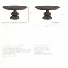 Mercana Crossman 60" Round Dark Brown/Gray Solid Wood Table Top & Base Dining Table 2 - Mercana Crossman 60" Round Dark Brown/Gray Solid Wood Table Top & Base Dining Table 2