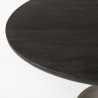 Mercana McLeod II 54 L x 54 W x 28.75 H Round Brown Solid Wood Top Gold Metal Base Dining Table