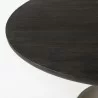 Mercana McLeod II 54 L x 54 W x 28.75 H Round Brown Solid Wood Top Gold Metal Base Dining Table - Mercana McLeod II 54 L x 54 W x 28.75 H Round Brown Solid Wood Top Gold Metal Base Dining Table