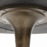 Mercana McLeod II 54 L x 54 W x 28.75 H Round Brown Solid Wood Top Gold Metal Base Dining Table Bottom