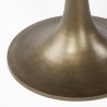 Mercana McLeod II 54 L x 54 W x 28.75 H Round Brown Solid Wood Top Gold Metal Base Dining Table Base