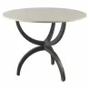 Mercana Veneto 40" Round White Marble Top with Black Metal Base Dining Table - Mercana Veneto 40" Round White Marble Top with Black Metal Base Dining Table