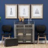 Mercana Haden I Black Faux-Leather Wrap Brown Solid Wood and Iron Base Dining Chair