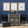 Mercana Haden I Black Faux-Leather Wrap Brown Solid Wood and Iron Base Dining Chair - Mercana Haden I Black Faux-Leather Wrap Brown Solid Wood and Iron Base Dining Chair