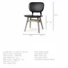 Mercana Haden I Black Faux-Leather Wrap Brown Solid Wood and Iron Base Dining Chair - Mercana Haden I Black Faux-Leather Wrap Brown Solid Wood and Iron Base Dining Chair