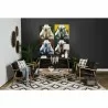 Mercana Phineas Black Leather With Brown Wooden Frame Accent Chair - Mercana Phineas Black Leather With Brown Wooden Frame Accent Chair