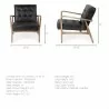 Mercana Phineas Black Leather With Brown Wooden Frame Accent Chair 3 - Mercana Phineas Black Leather With Brown Wooden Frame Accent Chair 3