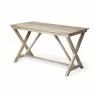 Mercana Tracy 54L x 28W Natural X Frame Wood Office Desk - Mercana Tracy 54L x 28W Natural X Frame Wood Office Desk