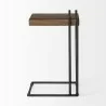 Mercana Maddox 16L x 13.5W x 27H Medium Brown Wood With Black Metal C-shaped End/Side Table 3 - Mercana Maddox 16L x 13.5W x 27H Medium Brown Wood With Black Metal C-shaped End/Side Table 3