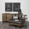 Mercana Maddox 16L x 13.5W x 27H Medium Brown Wood With Black Metal C-shaped End/Side Table 4 - Mercana Maddox 16L x 13.5W x 27H Medium Brown Wood With Black Metal C-shaped End/Side Table 4