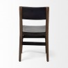 Mercana Nell I Black Iron Seat Solid Brown Wooden Base Dining Chair Back