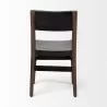 Mercana Nell I Black Iron Seat Solid Brown Wooden Base Dining Chair Back - Mercana Nell I Black Iron Seat Solid Brown Wooden Base Dining Chair Back