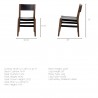 Mercana Nell I Black Iron Seat Solid Brown Wooden Base Dining Chair