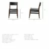 Mercana Nell I Black Iron Seat Solid Brown Wooden Base Dining Chair - Mercana Nell I Black Iron Seat Solid Brown Wooden Base Dining Chair