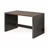 Mercana Orwell 52L x 28W Brown Wood Top Metal Cladded Frame Office Desk 2 - Mercana Orwell 52L x 28W Brown Wood Top Metal Cladded Frame Office Desk 2