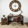 Mercana Orwell 52L x 28W Brown Wood Top Metal Cladded Frame Office Desk - Mercana Orwell 52L x 28W Brown Wood Top Metal Cladded Frame Office Desk