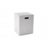 Castor End Table - White - Angled View