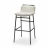 Mercana Kavalan 37.5" Total Height Beige Upholstered Seat Gray Metal Frame Bar Stool - Mercana Kavalan 37.5" Total Height Beige Upholstered Seat Gray Metal Frame Bar Stool