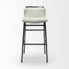 Mercana Kavalan 37.5" Total Height Beige Upholstered Seat Gray Metal Frame Bar Stool Front - Mercana Kavalan 37.5" Total Height Beige Upholstered Seat Gray Metal Frame Bar Stool Front