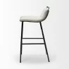 Mercana Kavalan 37.5" Total Height Beige Upholstered Seat Gray Metal Frame Bar Stool Side - Mercana Kavalan 37.5" Total Height Beige Upholstered Seat Gray Metal Frame Bar Stool Side