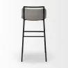 Mercana Kavalan 37.5" Total Height Beige Upholstered Seat Gray Metal Frame Bar Stool Back - Mercana Kavalan 37.5" Total Height Beige Upholstered Seat Gray Metal Frame Bar Stool Back