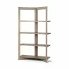 Mercana Turnbull I 42L x 16W x 72H Light Brown Wood Four Shelf Shelving Unit 2 - Mercana Turnbull I 42L x 16W x 72H Light Brown Wood Four Shelf Shelving Unit 2