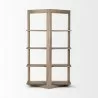 Mercana Turnbull I 42L x 16W x 72H Light Brown Wood Four Shelf Shelving Unit Back - Mercana Turnbull I 42L x 16W x 72H Light Brown Wood Four Shelf Shelving Unit Back