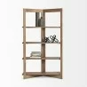 Mercana Turnbull I 42L x 16W x 72H Light Brown Wood Four Shelf Shelving Unit - Mercana Turnbull I 42L x 16W x 72H Light Brown Wood Four Shelf Shelving Unit