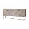 Mercana Excelsior I (72x18.3) Solid Wood Gold Metal Base 4 Cabinet Door SideBoard 3