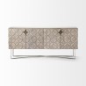 Mercana Excelsior I (72x18.3) Solid Wood Gold Metal Base 4 Cabinet Door SideBoard 5