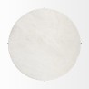 Mercana Reinhold 49" Round White Marble Top Gold Metal Base Coffee Table 5