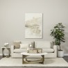 Mercana Reinhold 49" Round White Marble Top Gold Metal Base Coffee Table