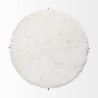 Mercana Reinhold II 21L x 21W x 21H Round Live-Edge Marble Top and Gold Metal Base Side/End Table Top